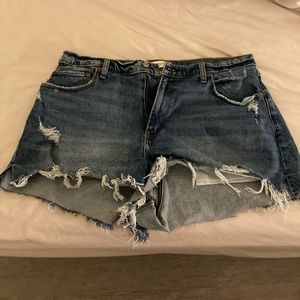 Abercrombie Curve Love High Rise Cutoff Jean Shorts